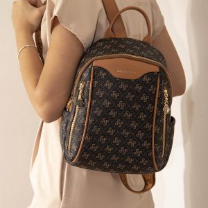 Раница Silver&Polo SP906 Kahve-Sarı Taba – кафява дамска раница с дълга дръжка