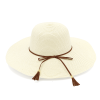 Сламена дамска шапка – бежова