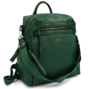 2 в 1 – Раница и чанта със секретно закопчаване – тъмно зелена