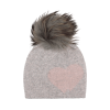 Топла шапка с помпон – сива