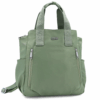 Раница и чанта от плат с много джобове и отделения 2 в 1 – зелена Coveri Collection