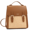 Diana & Co – Дамска раница със сламени детайли – кафява