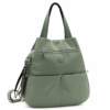 Дамска раница от плат с висулка Lida – зелена