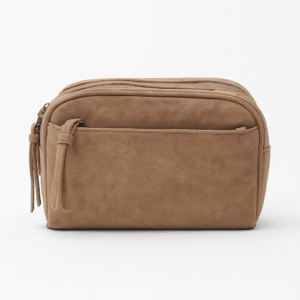 Практична светло кафява чанта от велур Paolo Bags