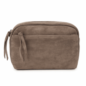Практична сиво-кафява чанта от велур Paolo Bags