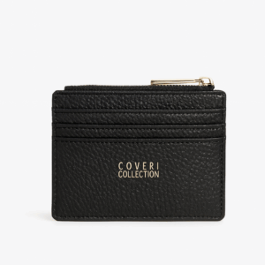 Кожен картхолдър Coveri Collection – черен