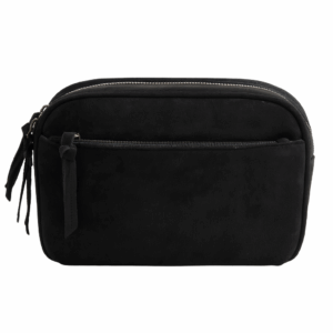 Практична черна чанта от велур Paolo Bags