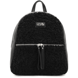 Елегантна черна дамска раница от еко кожа – стилна и практична ежедневна раница