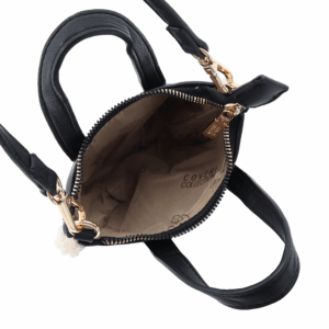 Комплект дамски чанти Coveri Collection – голяма и малка чанта от еко кожа и пух