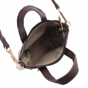 Комплект дамски чанти Coveri Collection – голяма и малка чанта от еко кожа и пух