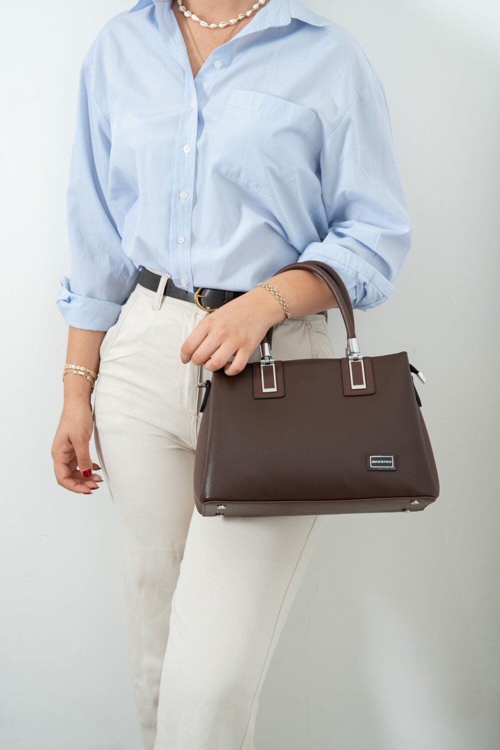 Silver & Polo Kahve SP1000 Kadın El Çantası 1