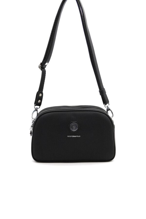 Дамска чанта Silver Polo SP745 черна – елегантна crossbody чанта от еко кожа