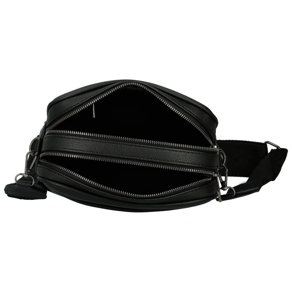 Дамска crossbody чанта MaxFly 3 Черна дамска crossbody чанта от еко кожа – модерна ежедневна чанта с регулируема презрамка