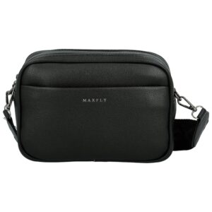 Черна дамска crossbody чанта от еко кожа – модерна ежедневна чанта с регулируема презрамка