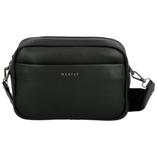 Черна дамска crossbody чанта от еко кожа – модерна ежедневна чанта с регулируема презрамка