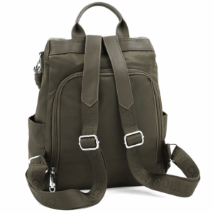 Дамска раница от плат Coveri Collection – стилна тъмно зелена 1