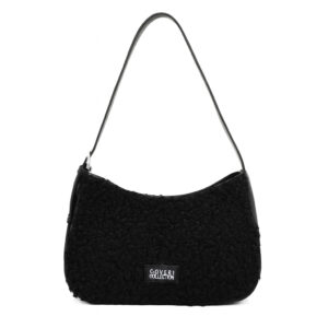 Дамска чанта от еко кожа и плюш Coveri Collection Дамска чанта Coveri Collection от еко кожа – черна, елегантна и модерна