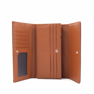 Дамско портмоне Coveri Collection 3 Дамско портмоне Coveri Collection в кафяв цвят с цип и релефна кожа