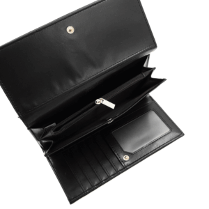 Дамско портмоне Coveri Collection 4 Дамско портмоне Coveri Collection в черен цвят с цип и релефна кожа