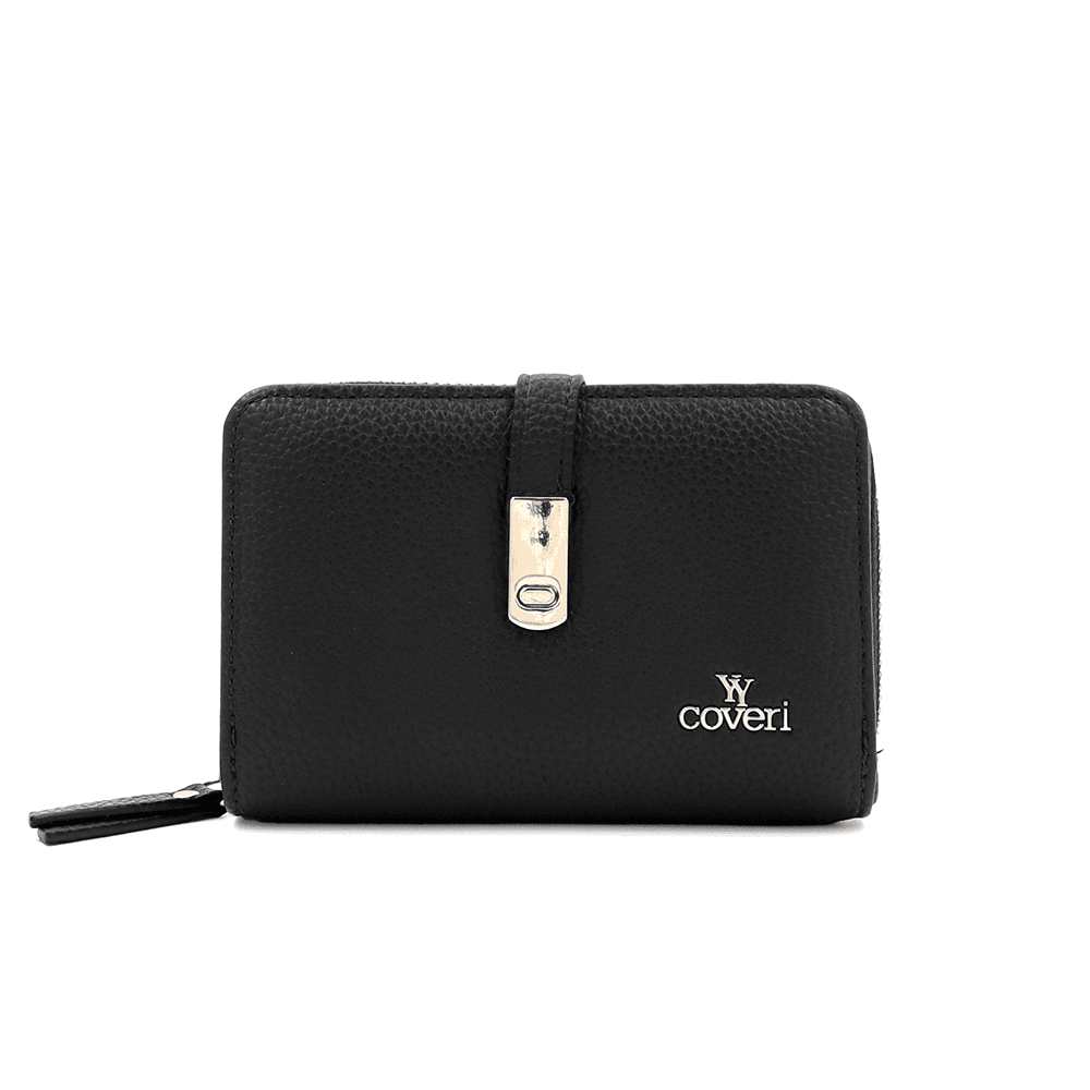 Дамско портмоне от еко кожа – черно Дамско портмоне от еко кожа YYCoveri – елегантен модел в черен цвят, подходящ за подарък.