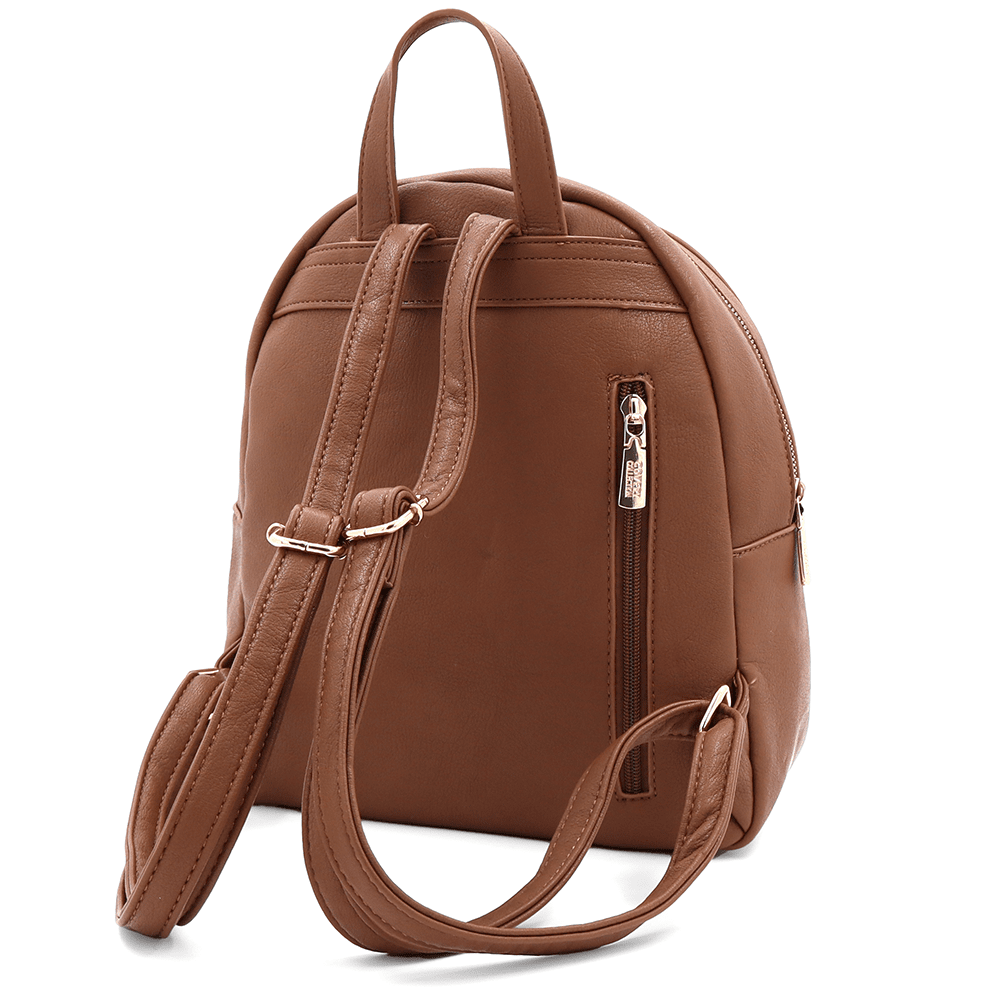 Елегантна дамска раница Coveri Collection с пухкав ефект – бежово 2