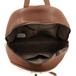 Елегантна дамска раница Coveri Collection с пухкав ефект – бежово 3 Елегантна дамска раница в бежово – модерна ежедневна раница от еко кожа с функционален дизайн