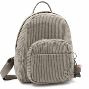 Дамска раница David Jones от рипсено кадифе в бежов цвят