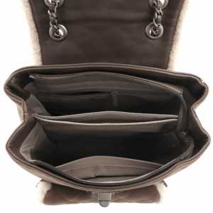 Кафява раница 2 в 1 David Jones с преден джоб и регулируеми презрамки