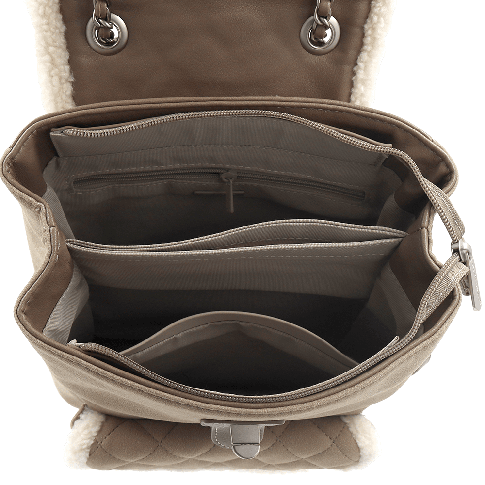 David Jones Светло кафява Раница 2 в 1 2 Светло кафява раница 2 в 1 David Jones с преден джоб и регулируеми презрамки