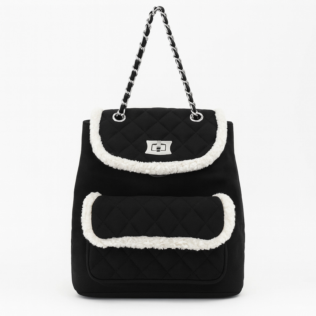 David Jones Черна Раница 2 в 1 Черен модел раница 2 в 1 David Jones с преден джоб и регулируеми презрамки