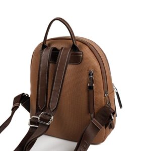 Silver & Polo SP1265 Kadın Sırt Çantası Petek Karamel-Kahve 3 Дамска раница Silver & Polo SP1265 в карамел и кафяво – модерна ежедневна раница