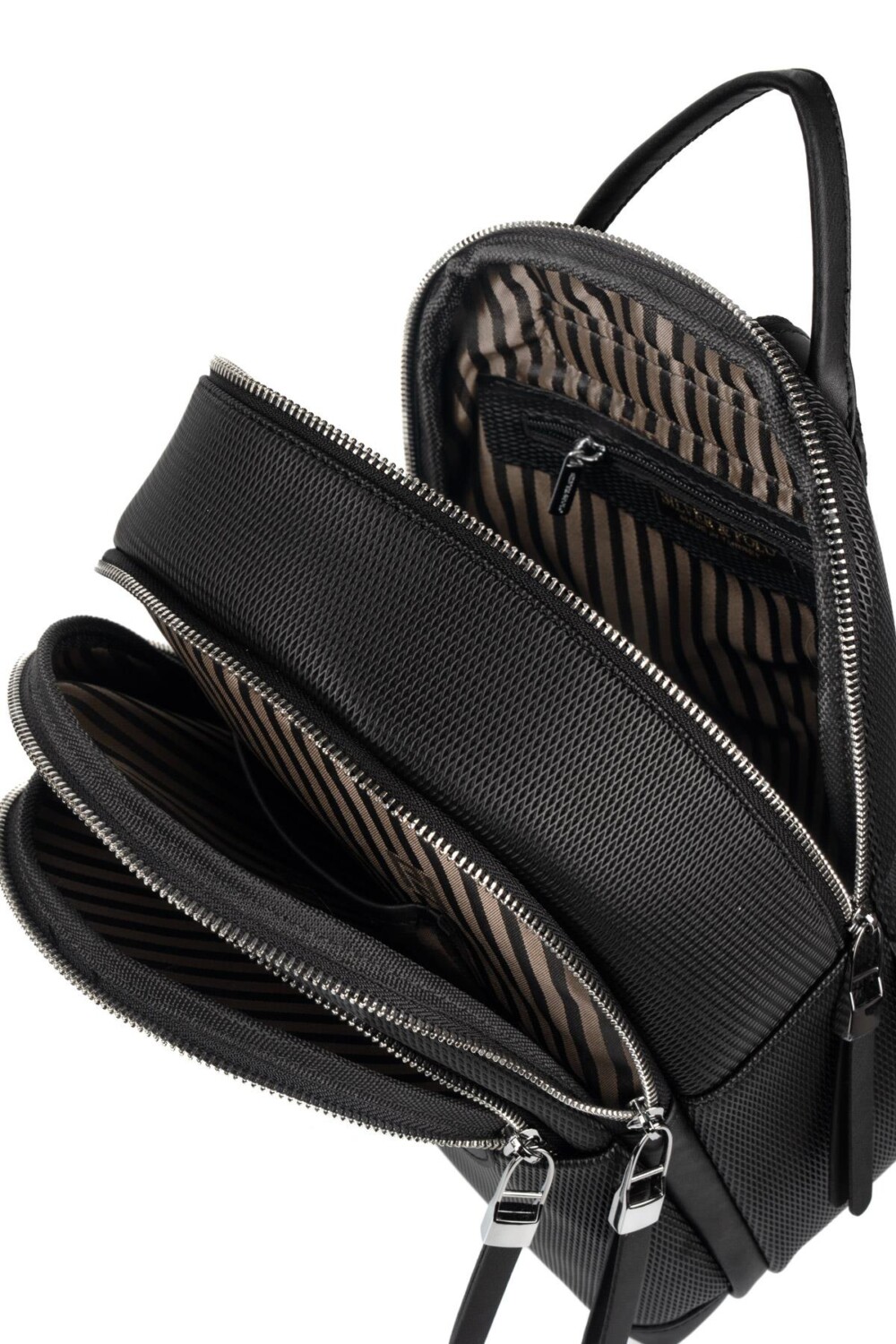 Silver & Polo SP1265 Kadın Sırt Çantası Petek Karamel-Kahve 4 Дамска раница Silver & Polo SP1265 в карамел и кафяво – модерна ежедневна раница