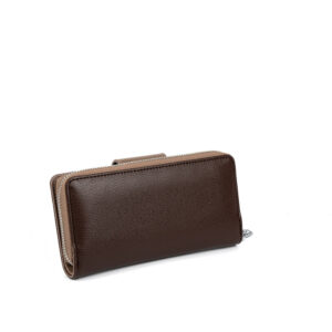 Silver & Polo SP928 Kahve-Nix Vizon 2 Дамско портмоне Silver & Polo SP928 в цвят кафе с монограм и метална емблема.