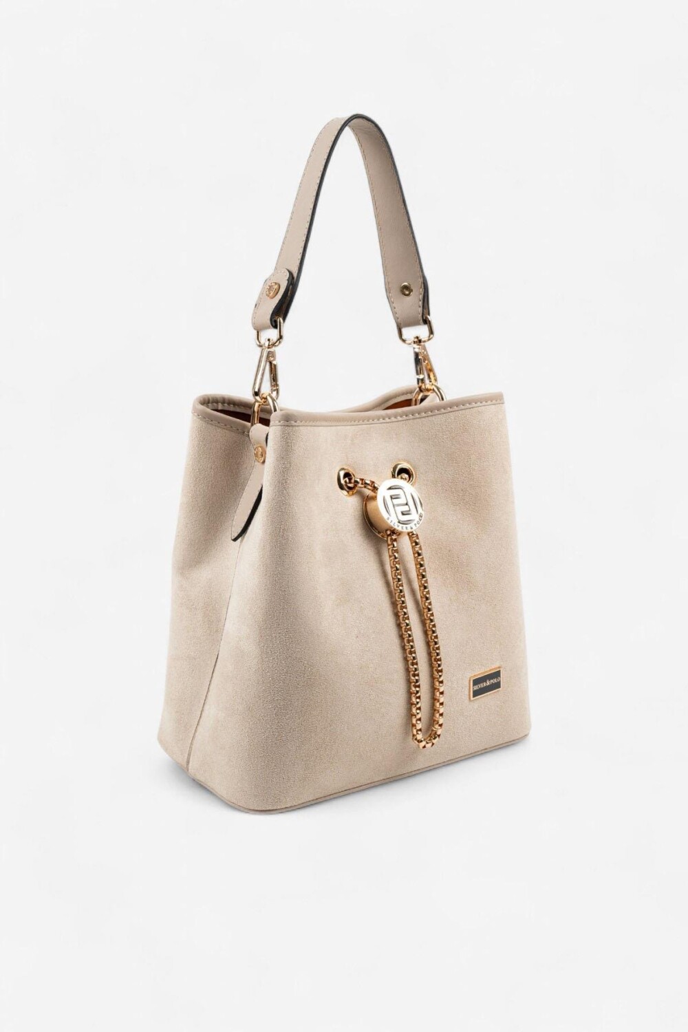 Silver & Polo SP967 Kadın Çapraz Çanta Süet Bej-Kum 1