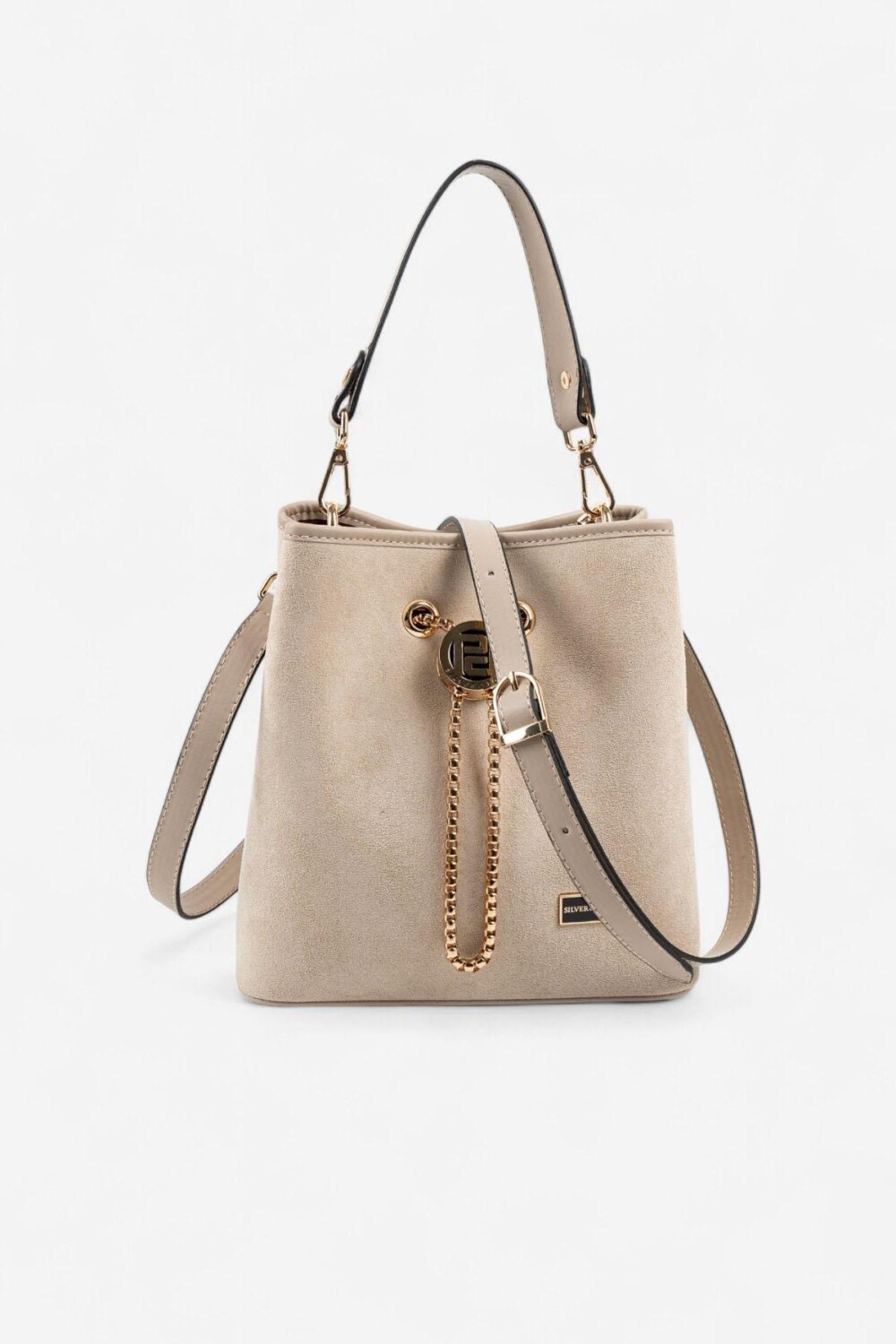 Silver & Polo SP967 Kadın Çapraz Çanta Süet Bej-Kum 4