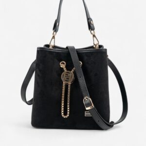 Silver & Polo SP967 Kadın Çapraz Çanta Süet Siyah 4