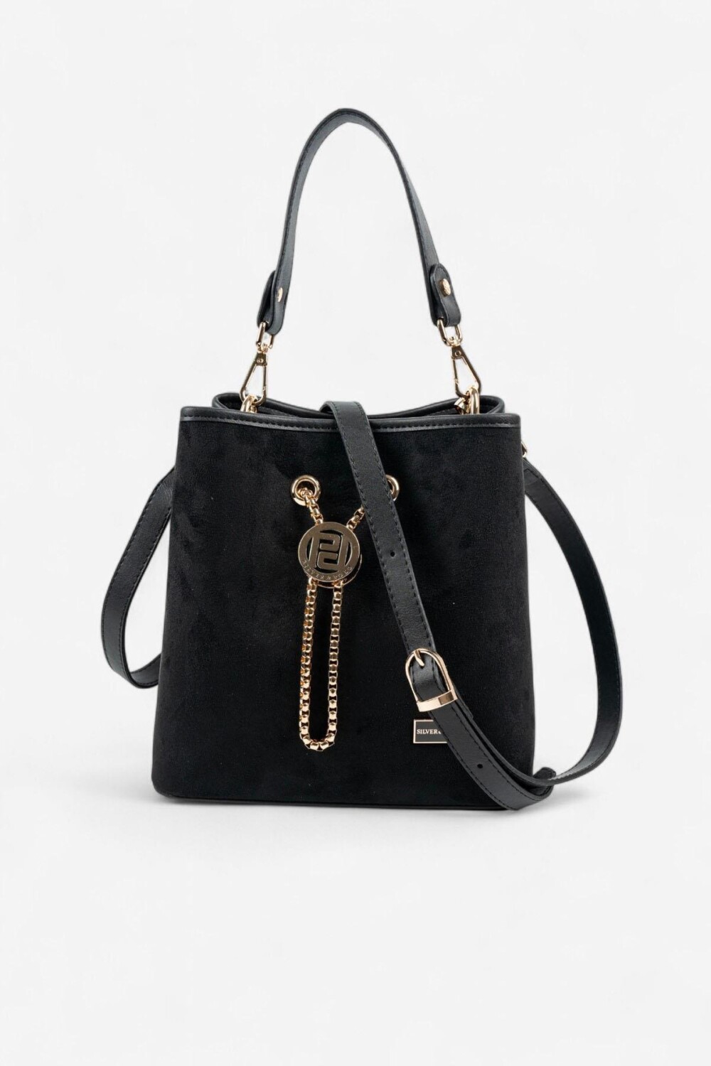 Silver & Polo SP967 Kadın Çapraz Çanta Süet Siyah 4