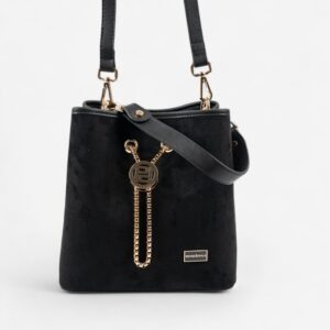 Silver & Polo SP967 Kadın Çapraz Çanta Süet Siyah 5 Дамска чанта Silver & Polo SP967 черен велур