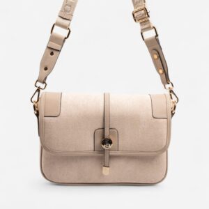 Silver&Polo 1182 Suet Bej-Mat Kum Дамска чанта Silver&Polo SP1182 бежова – елегантна ежедневна чанта от еко кожа