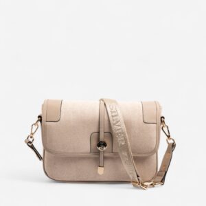Silver&Polo 1182 Suet Bej-Mat Kum 4 Дамска чанта Silver&Polo SP1182 бежова – елегантна ежедневна чанта от еко кожа