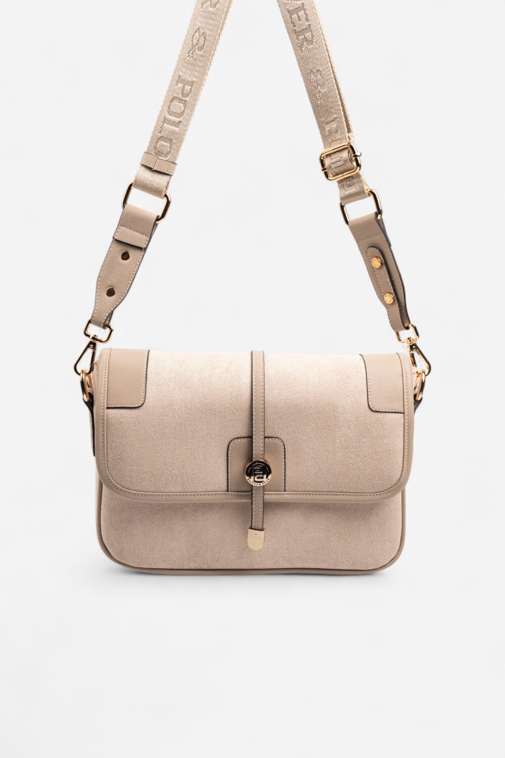 Silver&Polo 1182 Suet Bej-Mat Kum Дамска чанта Silver&Polo SP1182 бежова – елегантна ежедневна чанта от еко кожа