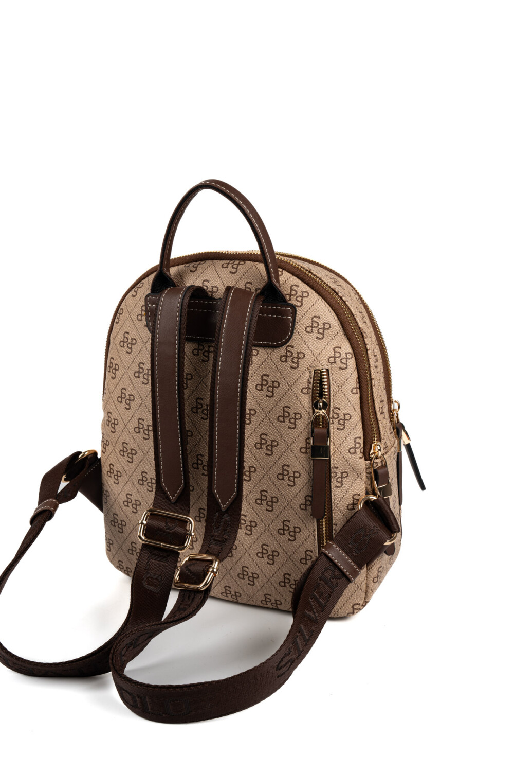 Silver&Polo 1265 Bej-Mat Kahve 3 Дамска раница Silver&Polo 1265 от еко кожа