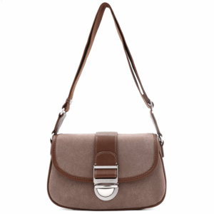 Кафява дамска чанта David Jones с метална катарама – стилна и удобна ежедневна чанта