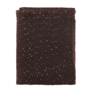 Мек тъмно кафяв зимен шал 1