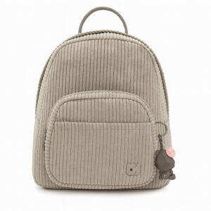 Светло кафява раница David Jones от рипсено кадифе – модерна дамска раница за ежедневие