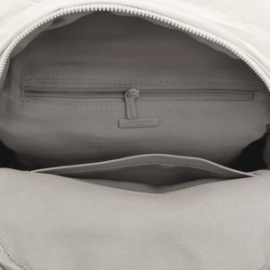 Бежова дамска раница David Jones от плат – модерна ежедневна платнена раница с преден джоб