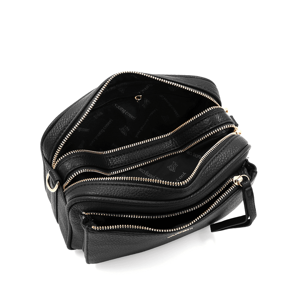 Стилна дамска чанта за през рамо 2 Черна дамска чанта YYCoveri – ежедневна дамска чанта през рамо с компактна форма