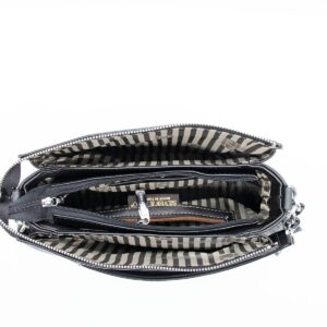 Дамска чанта Silver & Polo тъмно кафява с монограмен десен и къса дръжка