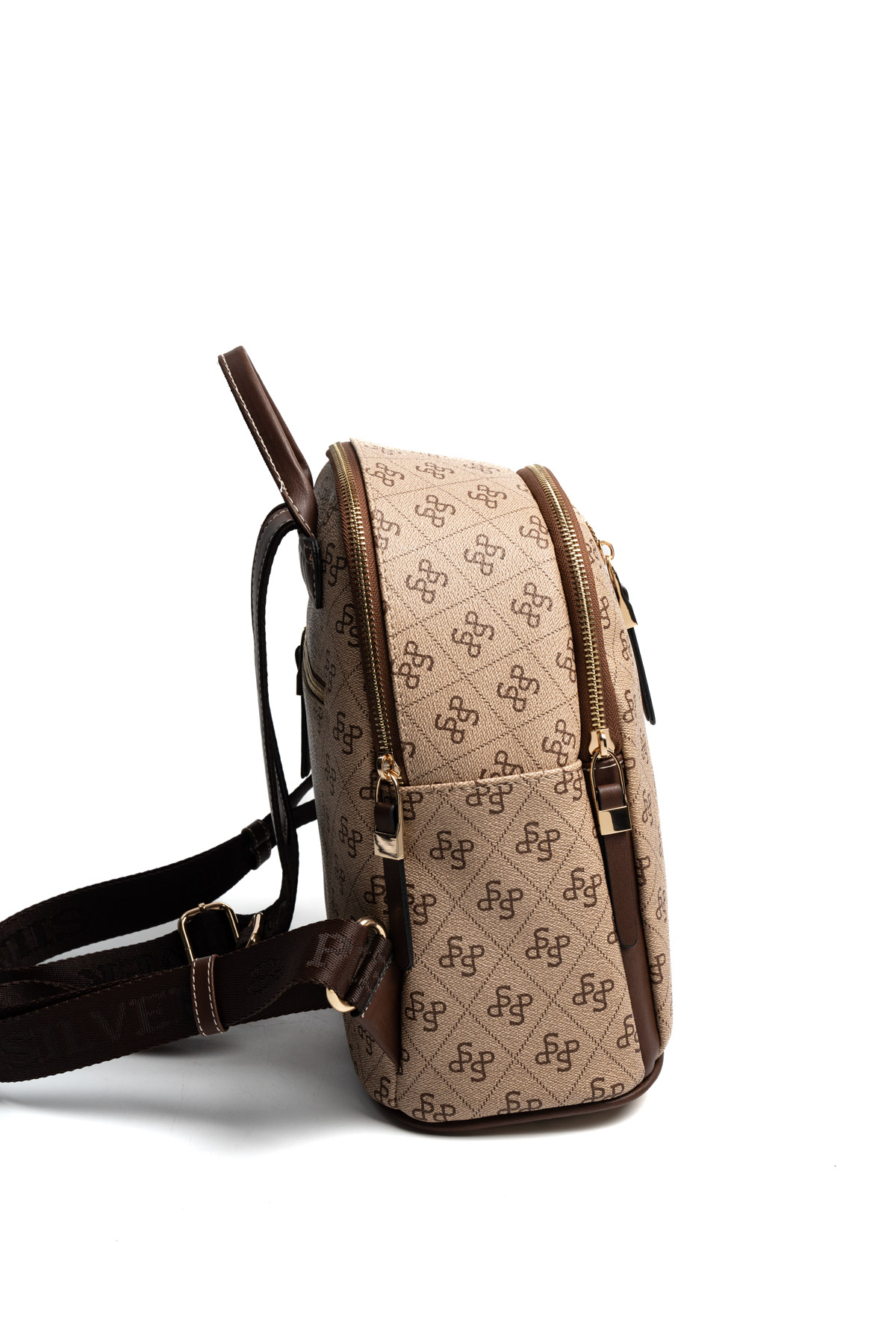 Silver & Polo Koyu Bej-Mat Kahve SP901 Kadın Sırt Çantası 2 Дамска раница Silver & Polo Koyu Bej бежова еко кожа