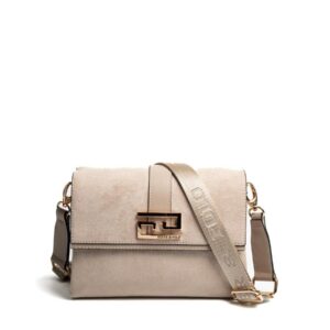 Silver & Polo SP1009 Kadın Çapraz Çanta Süet Bej-Kum 4 Бежова дамска чанта Silver & Polo SP1009 със суетена текстура и регулируема презрамка – ежедневна чанта през рамо